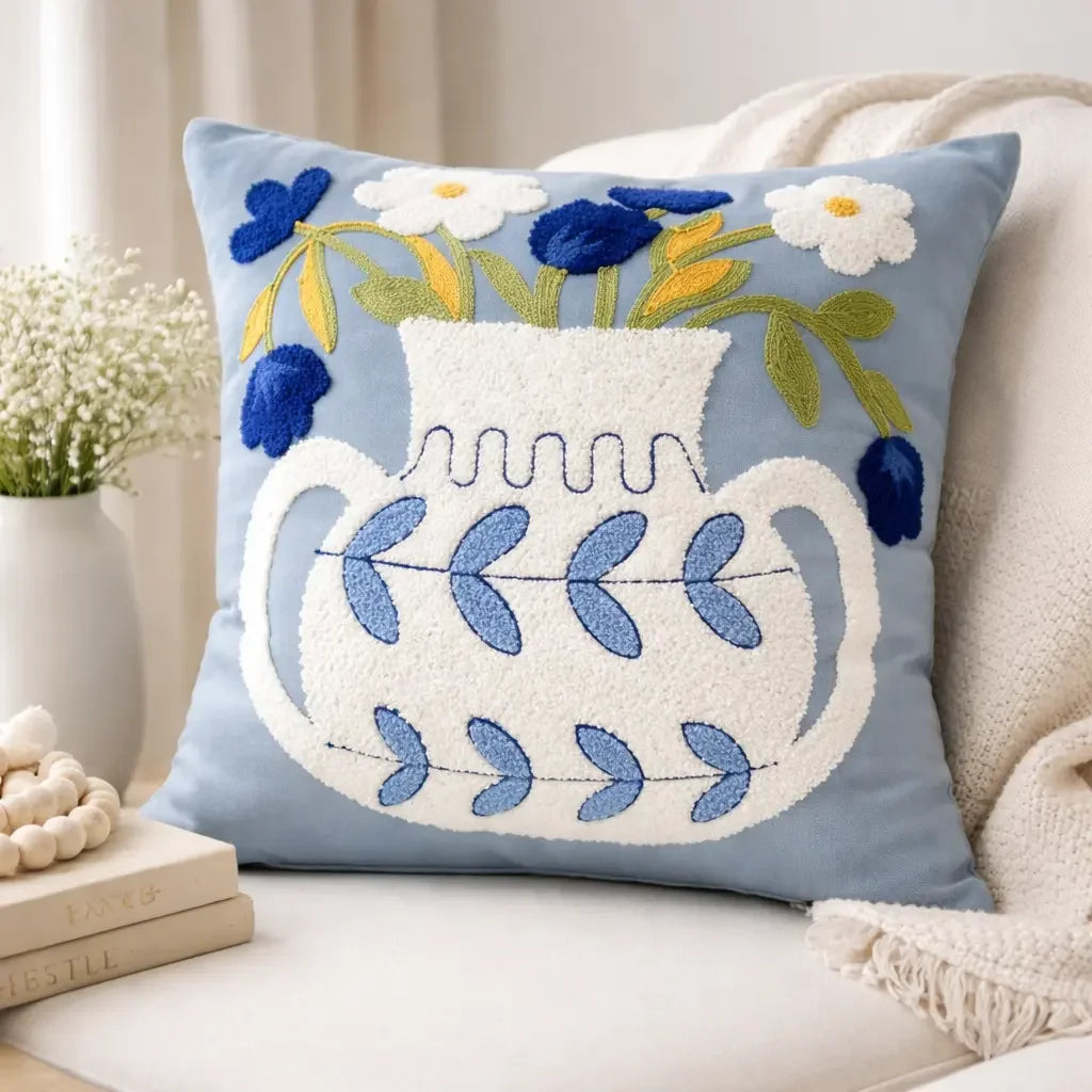 Floral Vase Cushion Covers 'n' Cuddles