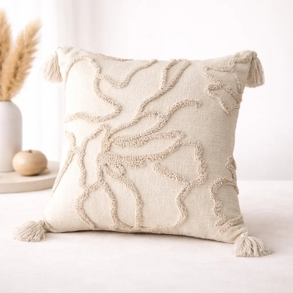 Abstract Tufted Cushion Covers 'n' Cuddles