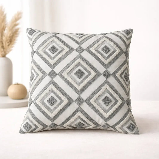 Geometric Diamond Tufted Cushion Covers 'n' Cuddles