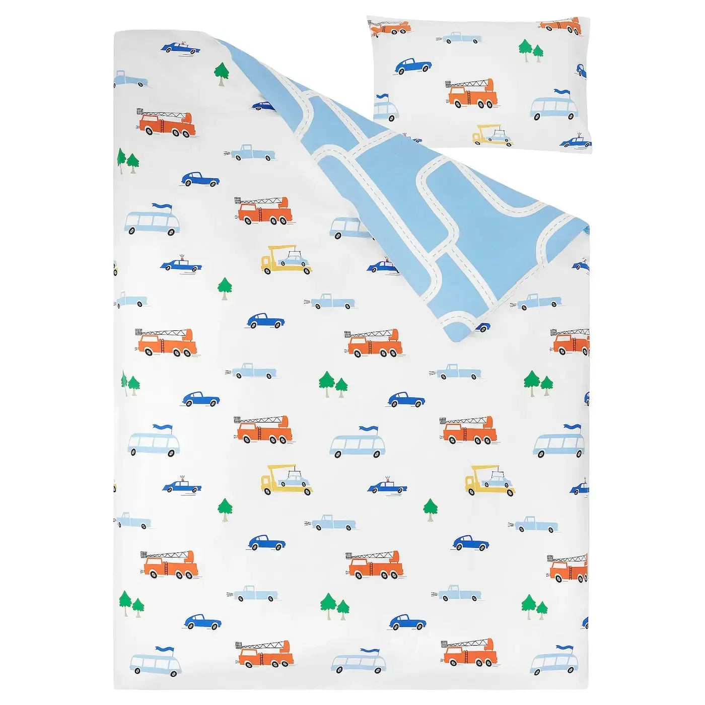 Kids Car Doona Cover Set | Cotton | Single size with a matching Pillow Case