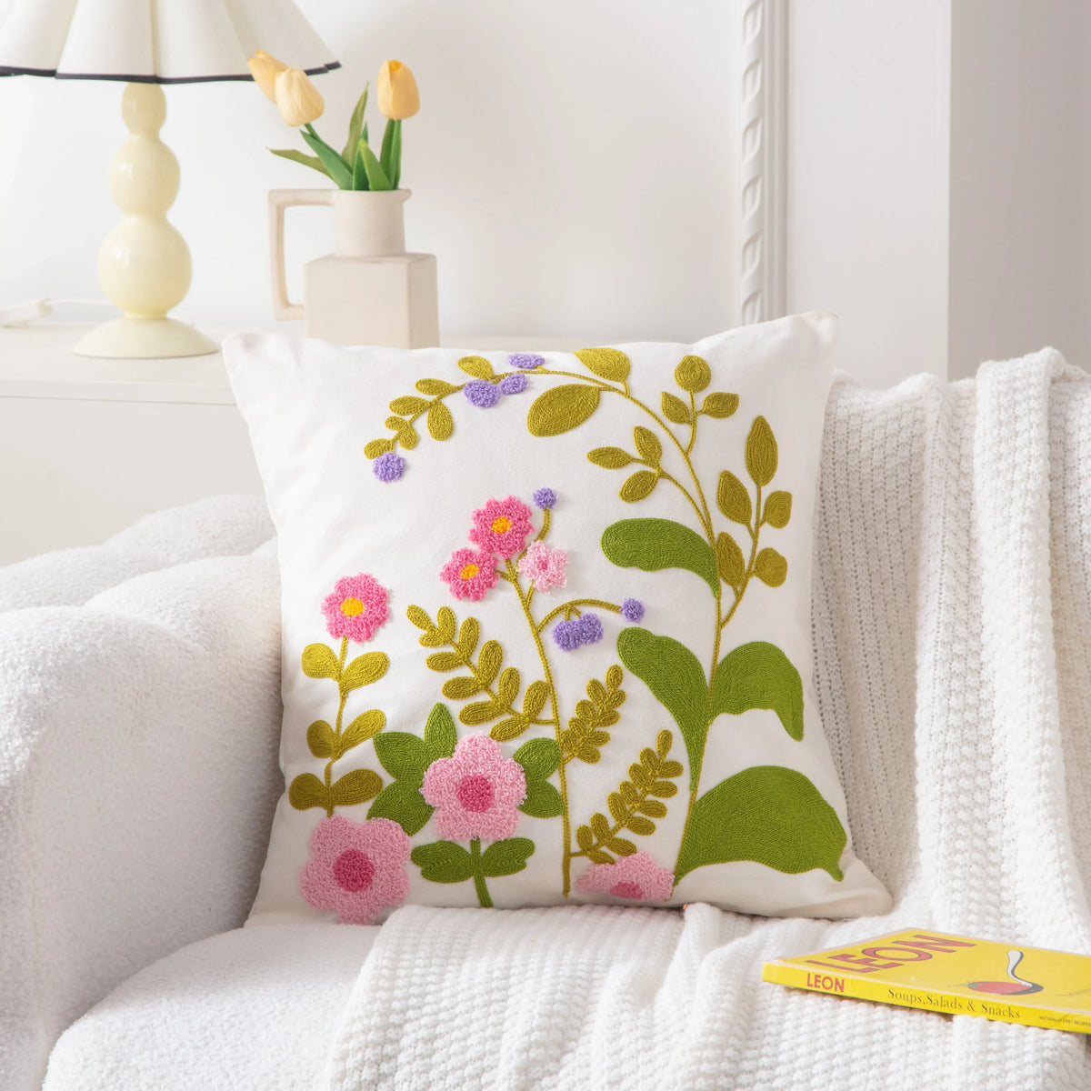 Pink & Lavender Botanical Cushion Covers 'n' Cuddles