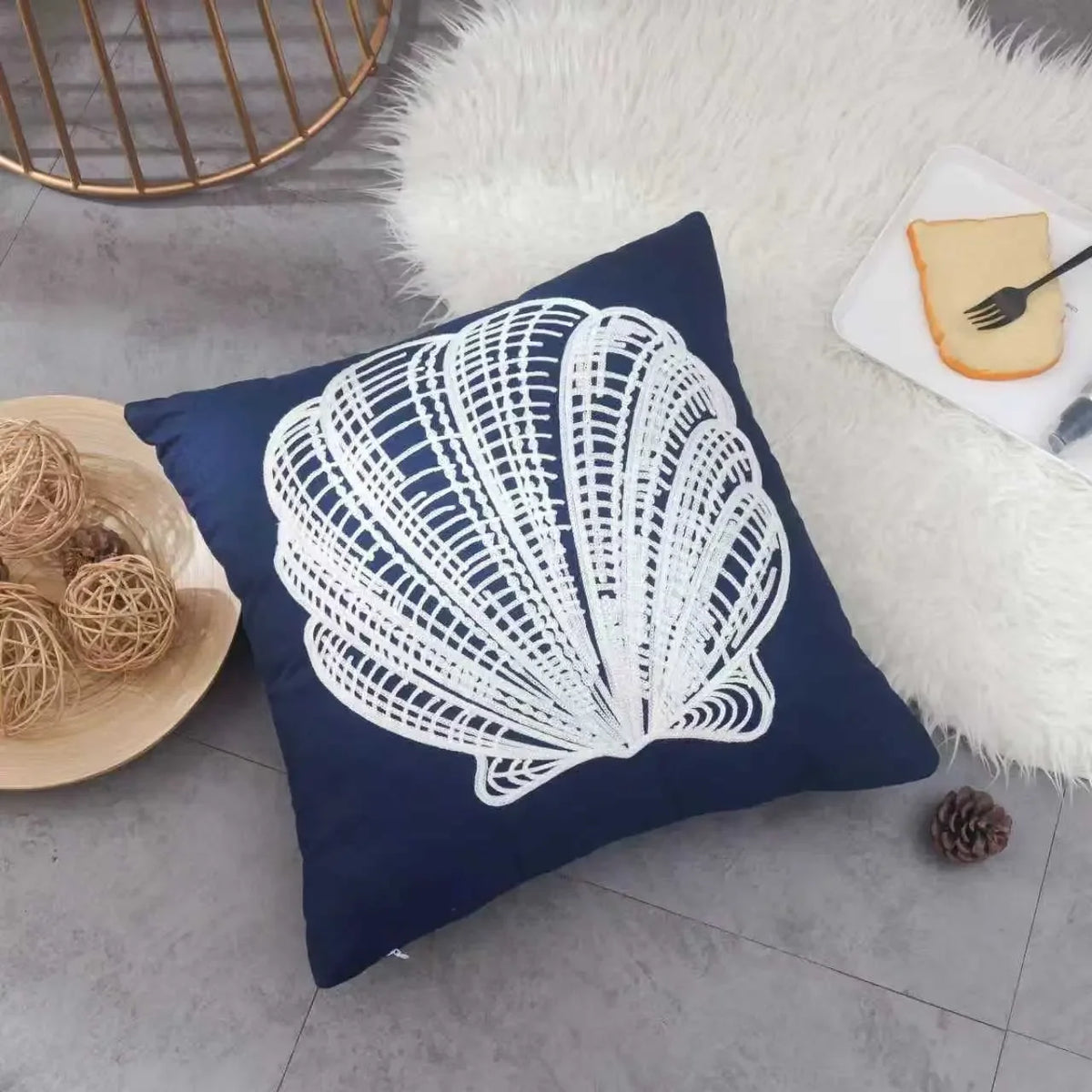 Shell Mediterranean Cushion Covers 'n' Cuddles