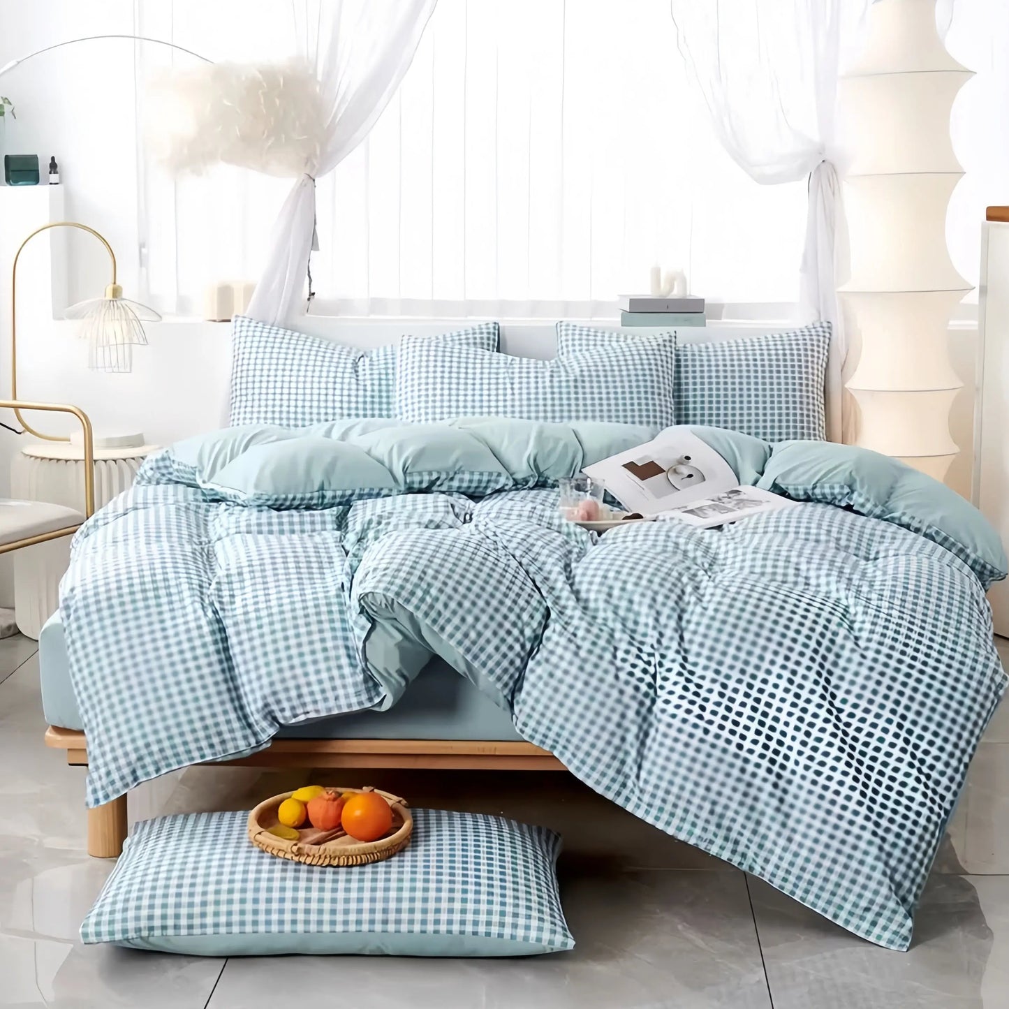 Cottage Gingham Quilt Cover Set Covers 'n' Cuddles