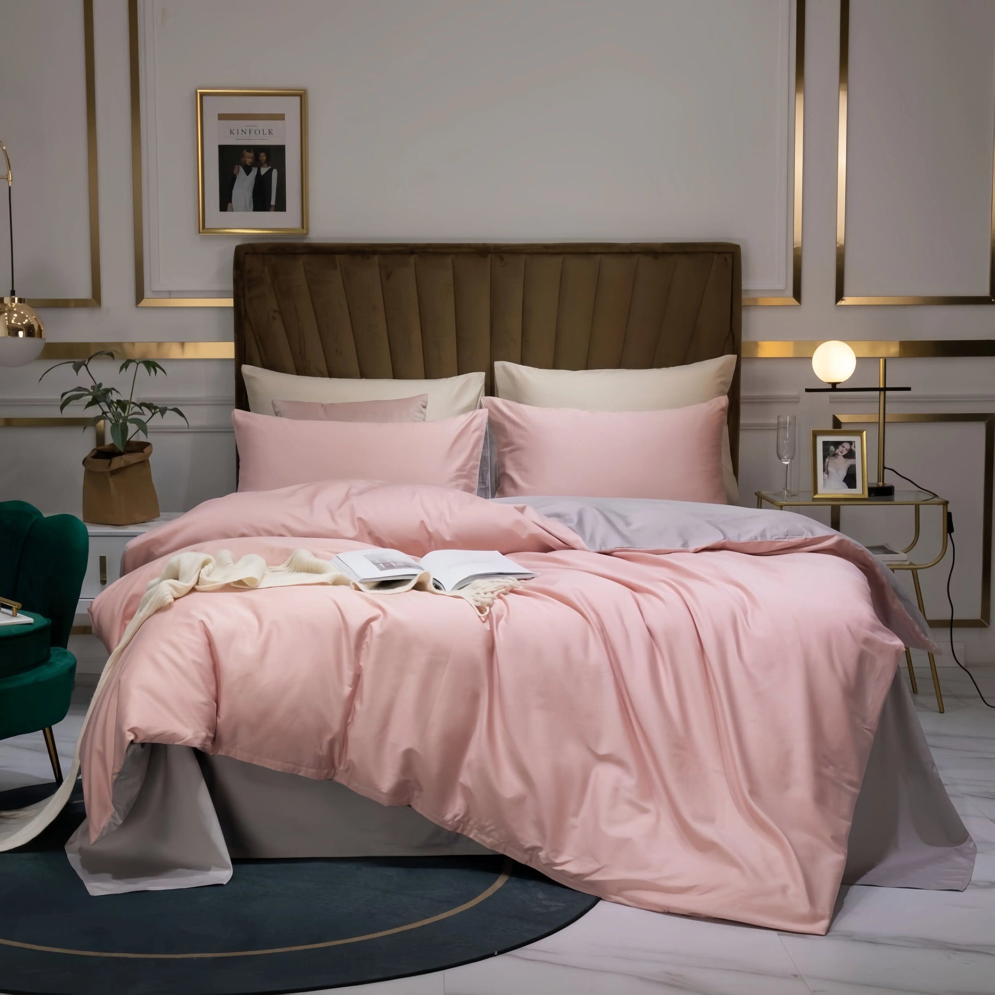 Pink Doona Cover Set | Cotton Sateen | Queen size and King Size with matching Pillow Case