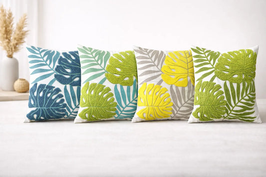 Tropical Leaf Cushion Covers 'n' Cuddles