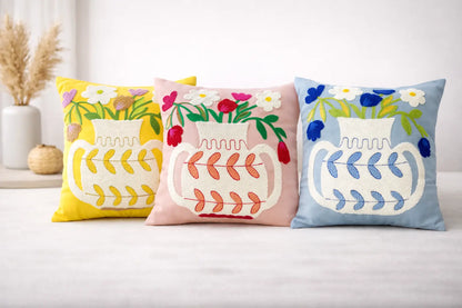 Floral Vase Cushion Covers 'n' Cuddles
