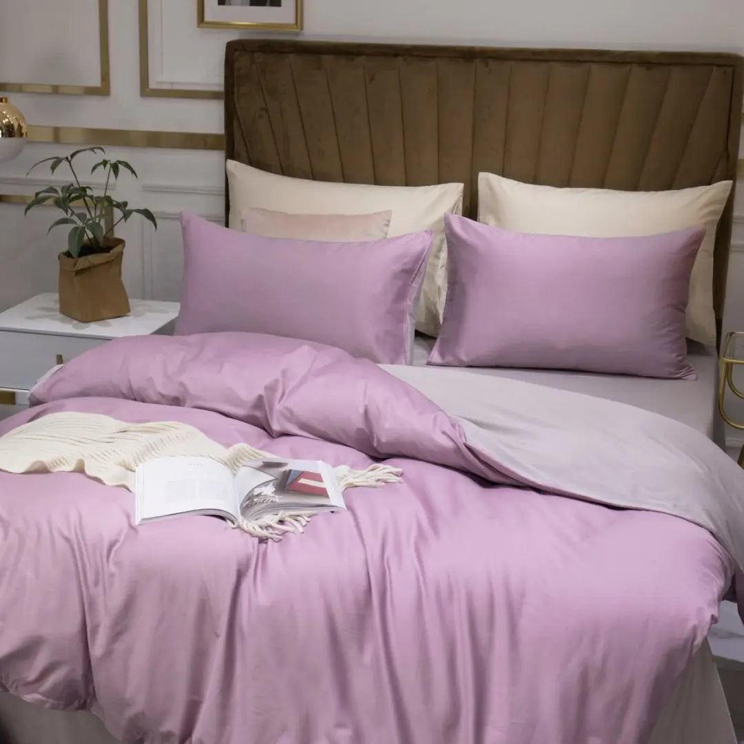 Lavender Doona Cover Set | Cotton Sateen | Queen size with  matching Pillow Case