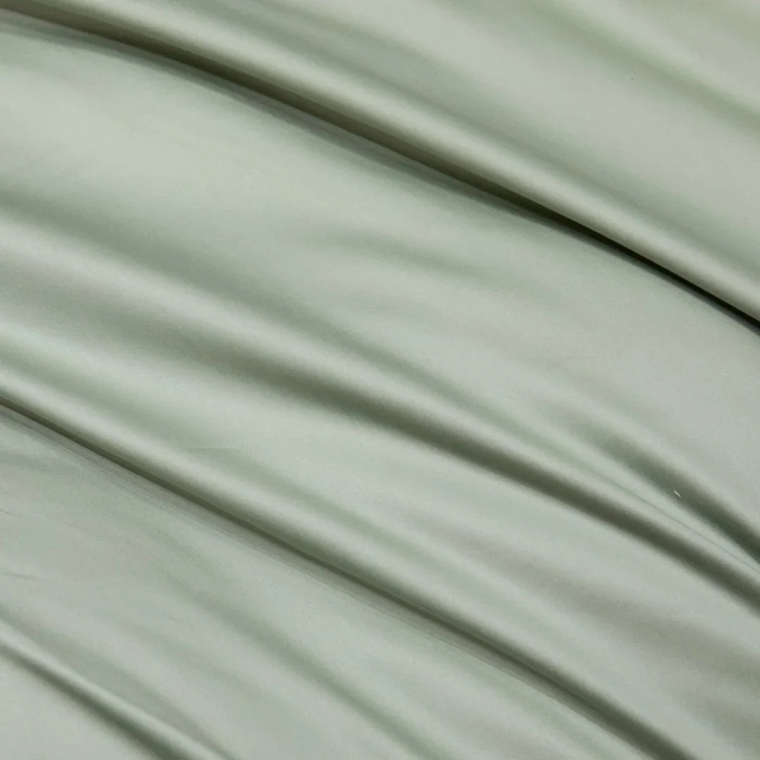 Reversible Doona Cover Set | Solid Plain | Olive Green & Grey | 100% Cotton |