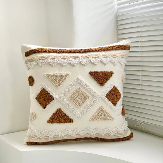 Boho Geometric Tufted Cushion Covers 'n' Cuddles