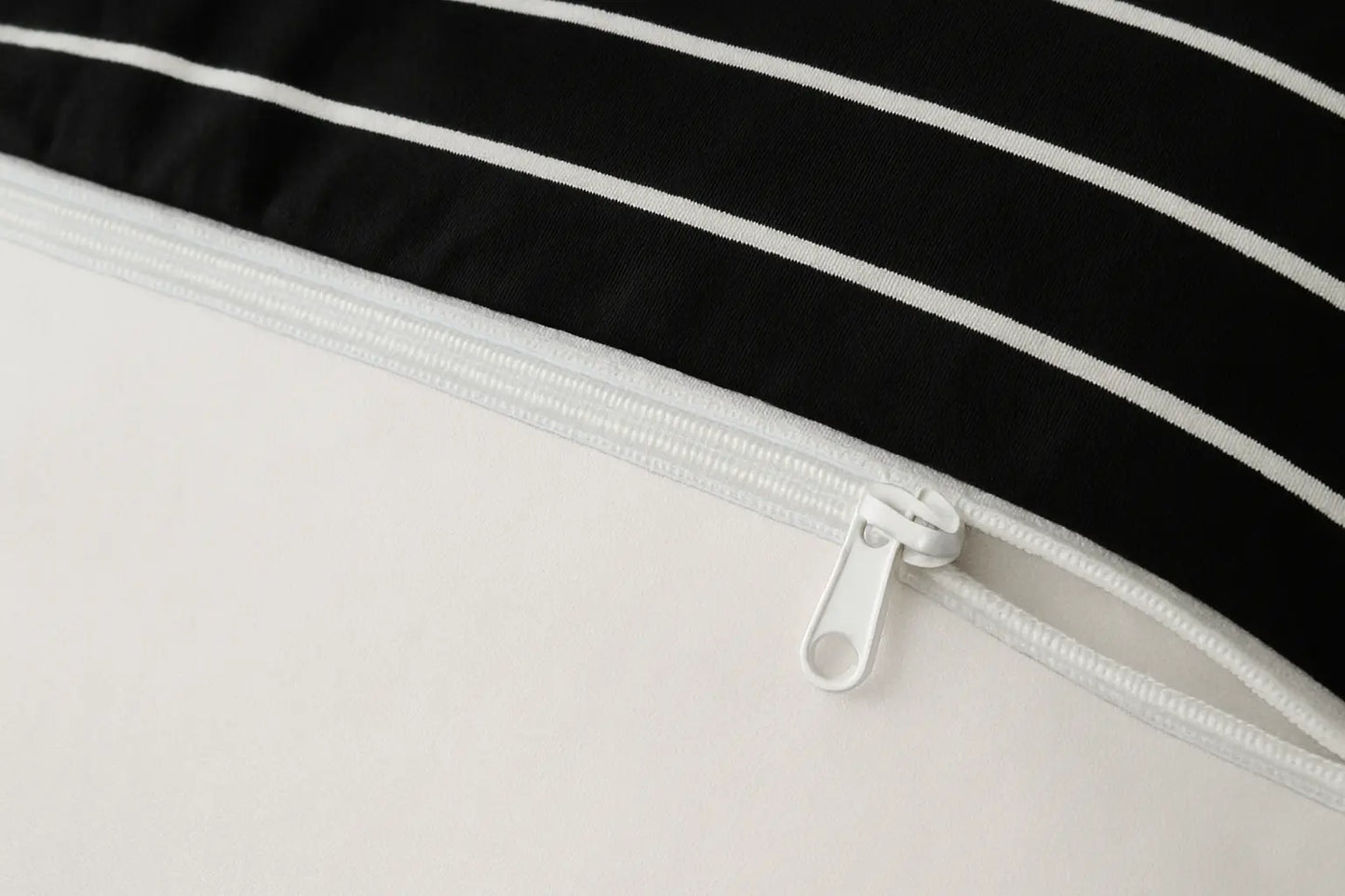 Midnight Pinstripe Doona Cover Set | Microfibre | Black and White | Queen size and King size with matching Pillow case